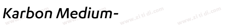 Karbon Medium字体转换